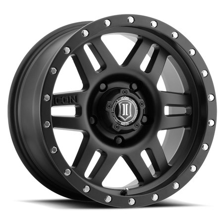 ICON VEHICLE DYNAMICS 17 X 8.5 SIX SPEED 5 X 150 5.75IN BP 25MM OFFSET - SAT BLACK 1417855557SB